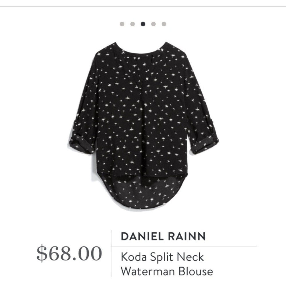Daniel Rainn Koda Split Nexk Watermelon Blouse.